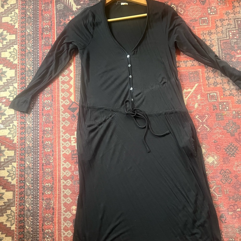 J crew jersey Black  dress. Size small.